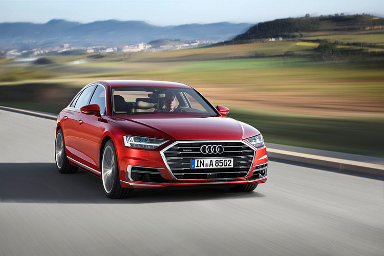 Audi stellte die vierte Generation seiner Luxus-Limousine A8 auf dem Audi Summit in Barcelona vor. (Audi)