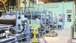 Blick von der Schrott-Stapelsektion zur Inspektionskabine. (Unitechnik)