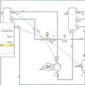 Fluidiksysteme kommen häufig im Verbund mit programmierbaren Steuerungen zum Einsatz. Daher ist es sinnvoll, bei der Planung und Konzeption einen integralen Ansatz anzuwenden, der die Planung der elektrischen Steuerung und Fluidkomponenten in einer durchgängigen Umgebung vereint.
