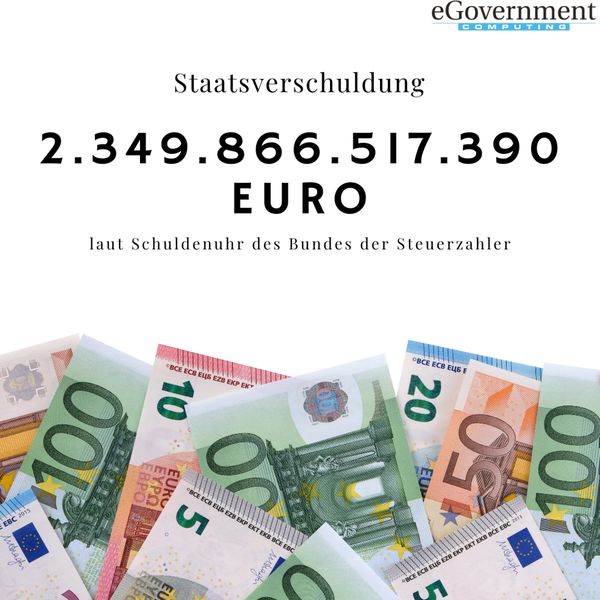 Die Schuldenuhr des Bundes der Steuerzahler zeigt den aktuellen Stand der deutschen Staatsverschuldung: exakt 2.349.866.517.390 Euro. Tendenz steigend. (Bund der Steuerzahler)