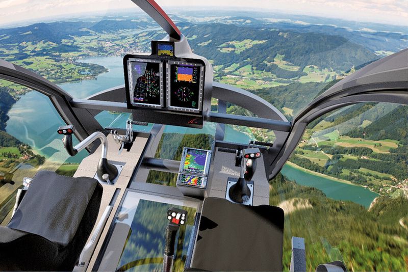 Das komplett digital ausgerüstete Cockpit bietet eine ausgiebige Rundumsicht. (Bild: Marenco)