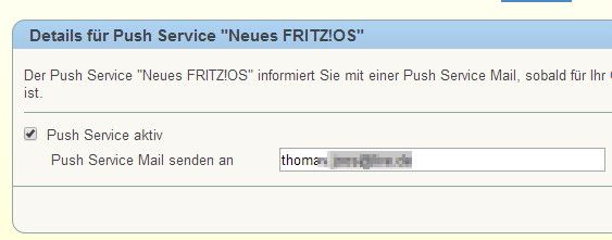 Abbildung 3: In den Einstellungen für den Push Service 