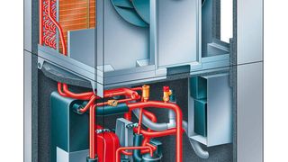 Die Vitocal 300-A von Viessmann ist eine Wärmepumpe der neuesten Generation. Sie nutzt einen Verdichter, der sich intelligent dem tatsächlichen Bedarf anpasst. Bild: Viessmann (Archiv: Vogel Business Media)