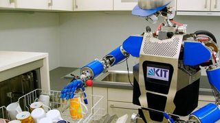 Die humanoiden Armar-Roboter – hier Armar-III – wurden entwickelt, um Senioren den Alltag zu erleichtern. (Bild: KIT)