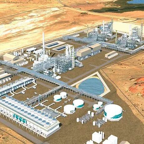 Eine 3D-Illustration des Geländes in Karratha, Westaustralien(Bild:  Perdaman)