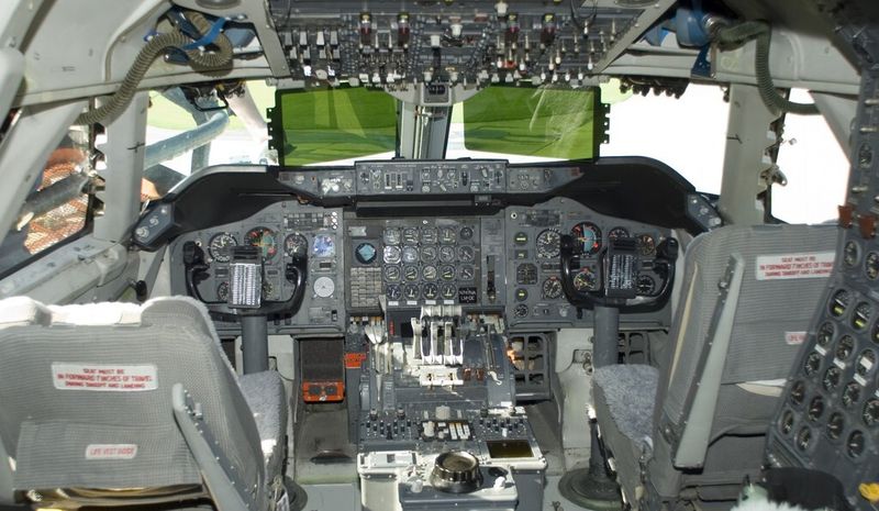 So sah urprünglich das Cockpit der 1977 gebauten Boeing 747SP aus, die Basis für SOFIA ist (NASA)