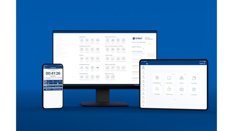 Vollumfängliche Digitalisierung im SHK-Handwerk gelingt mit der Handwerkersoftware Streit und den passenden Apps in Kombination mit individueller und persönlicher Betreuung und Beratung.(Bild:  Streit Software GmbH)