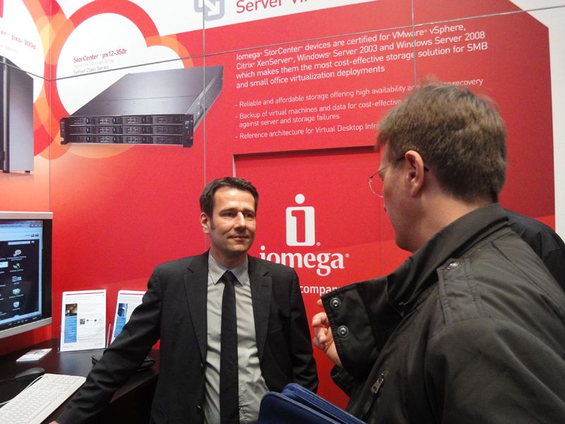 Björn Kaun, Iomega, hat genügend Speicher auf Lager. (Archiv: Vogel Business Media)