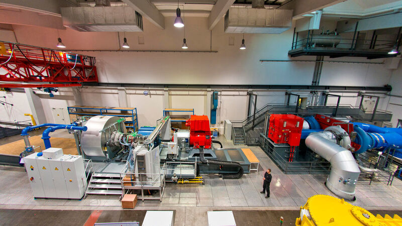 Der Turbinenprüfstand NG-Turb zählt zu den international leistungsstärksten Testeinrichtungen für Flugzeugturbinen. (DLR)