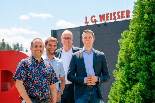 Das Team von J. G. Weisser: Marc Asel, Janik Dorer, Ansgar Lienert und Hannes Beck (v. l.).(Bild:  J. G. Weisser)