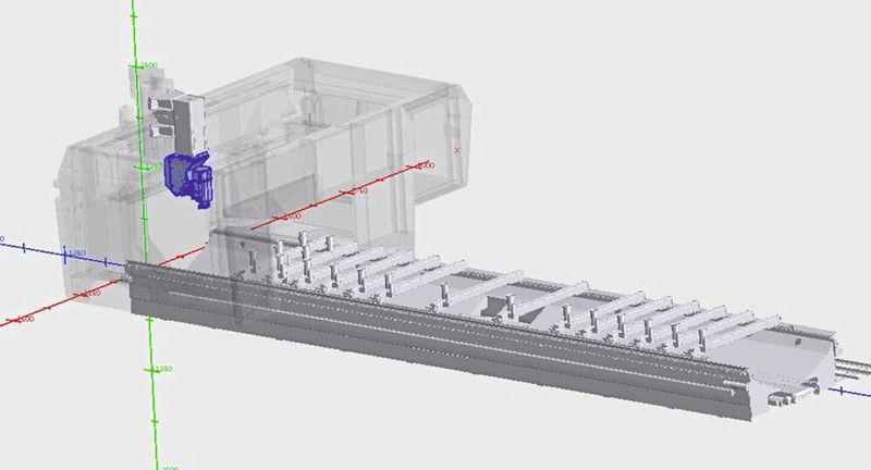 Am digitalen Zwilling lassen sich NC-Programme testen, verifizieren und optimieren sowie die Bediener trainieren. Am digitalen Zwilling lassen sich NC-Programme testen, verifizieren und optimieren sowie die Bediener trainieren.