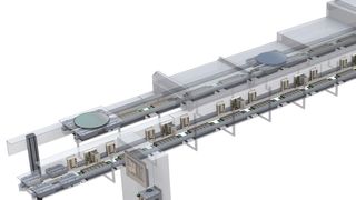 Das Linear Motion System von Rexroth erfüllt die Anforderungen an die OLED-Produktion im Hochvakuum durch das magnetische Wirkprinzip zum Antrieb der Carrier. (Bild: Bosch Rexroth)