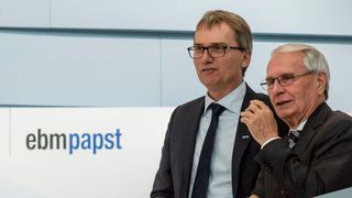 Generationenwechsel bei EBM-Papst (v.l.): Ralf Sturm übernimmt zum 1. August das Mandat im Unternehmensbeirat von seinem Vater Gerhard Sturm. (keller-fotografie.de)