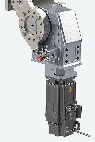 Der Elektromotor der Schwenkeinheit liefere ein konstantes Drehmoment von 500 Nm über den Bewegungsablauf. (Bild: Destaco)