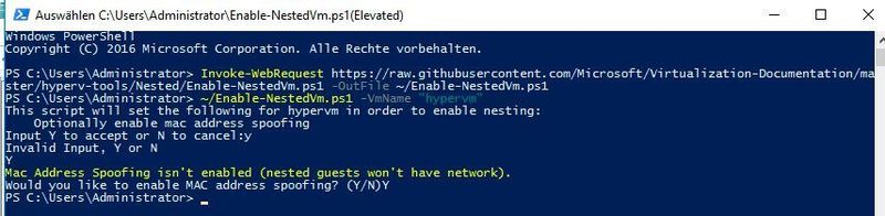 Windows Server 2016 ermöglicht eingebettete Virtualisierung für Hyper-V. Sinnvoll ist das sowohl für Test- und Entwicklungsumgebungen als auch für Container-Hosts. (Joos / Microsoft)