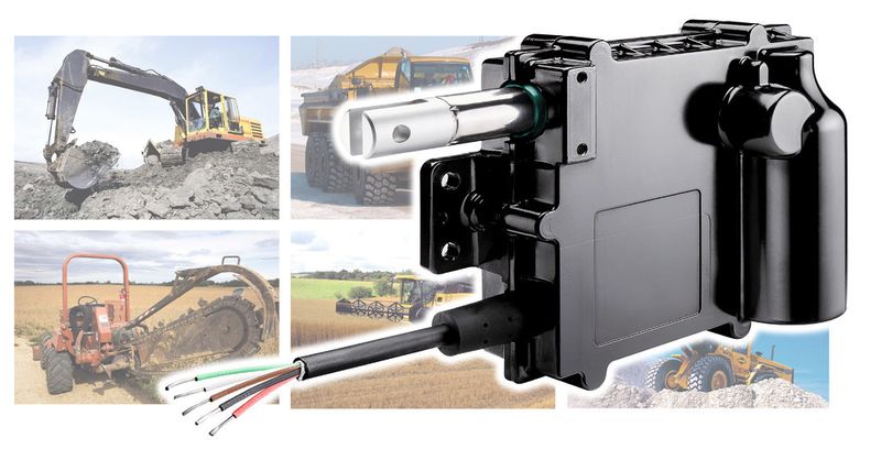 In mobilen Arbeitsmaschinen können elektrische Aktuatoren direkt am Drosselklappenhebel montiert werden und benötigen lediglich ein Kabel oder einen Kommunikationsbus zur Führerkabine. (Bild: Thomson)