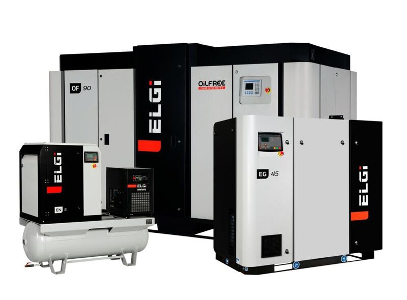 The new Elgi AB series offers customers an oil-free solution at approximately 8 – 10 % reduced lifecycle costs when compared with prevailing oil free compressed air technology. (Elgi)