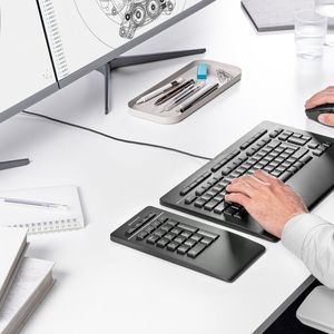 Bislang war das Numpad Pro Bestandteil der ergonomischen Tastatur Keyboard Pro with Numpad. (Bild:  3D Connexion)