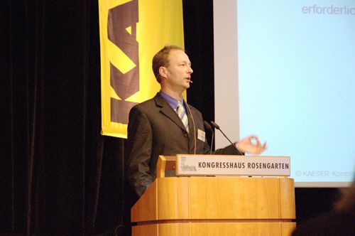 Kaser-Entwickler Thomas Bittermann zeigte Wege zu noch effizienteren Schraubenkompressoren auf.  (Archiv: Vogel Business Media)