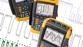 Mit dem tragbaren Oszilloskop Fluke ScopeMeter 190 II können Einschaltströme im Modus "ScopeRecord" einfach erfasst und der gesamte Einschaltzyklus angezeigt werden. (Fluke)