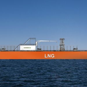 LNG-Tanker wie der Gastanker Anthony Veder transportieren in ihren Stahltanks flüssiges Erdgas quer durch die Weltmeere.