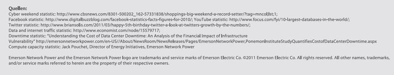 Quellenangaben zur Infografik (Emerson Network Power) (Archiv: Vogel Business Media)
