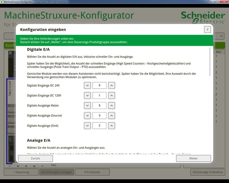 Mit der MachineStruxure-Konfigurator App von Schneider Electric können Steuerungen ausgewählt und funktionsfähige Steuerungskonfigurationen erstellt werden. ( Schneider Electric)