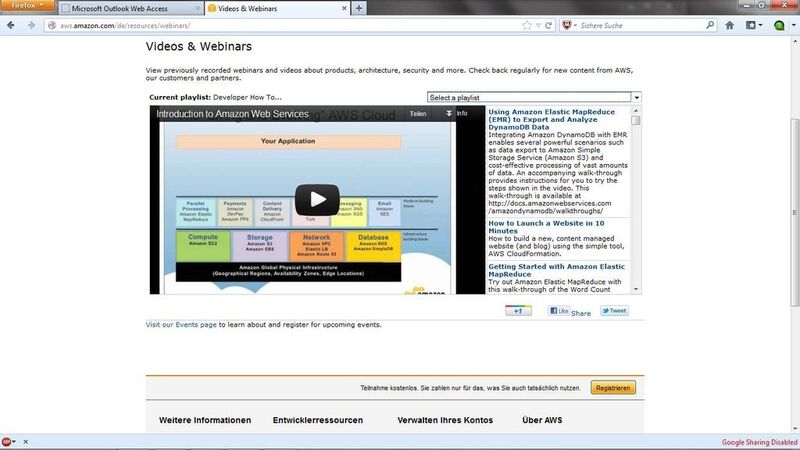 Mit zahlreichen Videos, Webinaren und Dokumenten schulen die AWS den Einsteiger, allerdings sind die meisten Informationen bislang nur in Englisch verfügbar. (Archiv: Vogel Business Media)
