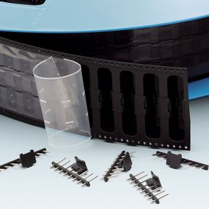 Die Tape-on-Reel-Verpackung ermöglicht die automatisierte Verarbeitung der Pinstrip-Stiftleisten in Reflow-Lötprozessen.(Bild:  Phoenix Contact)