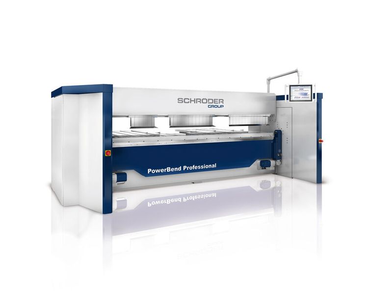 Die Powerbend Professional – industrielle Dünnblechmaschine oder High-End-Ausstattung für Klempnerbetriebe. (Schröder Group)