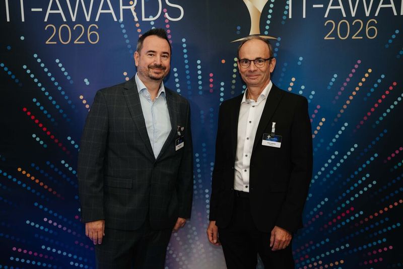 Michael Meisen (l.) von Zoho und Ulrich Jakobus von Siemens. (Bild: Manuel Emme Fotografie)