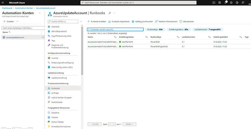 Runbooks sind ideal dafür, wenn es darum geht Aufgaben in der Cloud zu automatisieren. Hier ist auch der automatische Start von VMs möglich.  (Bild: Joos)