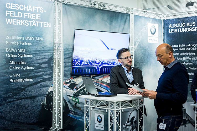 Das Werkstatt-Informationsrecherche-Tool „W.I.R.“ stand im Fokus auf dem BMW-Stand. Es wurde speziell für freie Werkstätten entwickelt. (Stefan Bausewein)