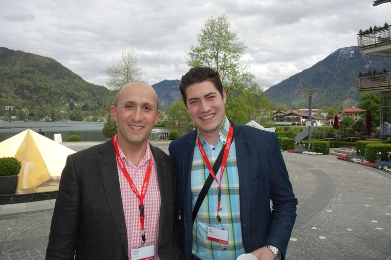 (l.) Laszlo Falus, Hama Kft. und Ivan Hinov, Vali Computers, die mich mit ihren Deutschkenntnissen positiv überraschten. (Bild: IT-BUSINESS)