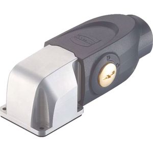 Das Anbaugehäuse hat eine glänzend metallische Oberfläche, die auf die dunkle Pulverbeschichtung des Tüllengehäuses abgestimmt ist. 