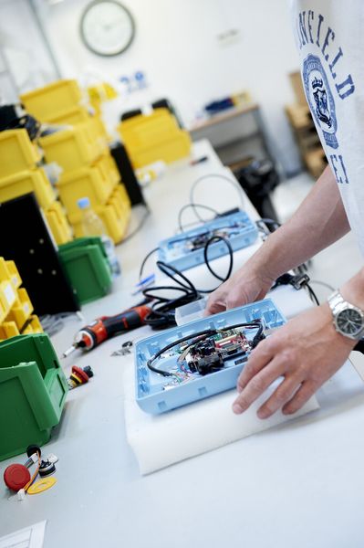 Roboterproduktion bei Universal Robots in Odense (Dänemark). (Bild: Universal Robots)