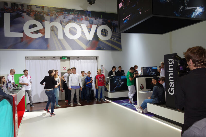 Schnick, Schnack, Schnuck auf dem Lenovo Stand (Bild: IT-BUSINESS)