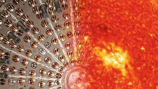 Mit dem Borexino-Detektor ist es einem Physik-Team gelungen, Neutrinos aus den beiden Fusions-Zyklen der Sonne nachzuweisen. (Borexino Collaboration)