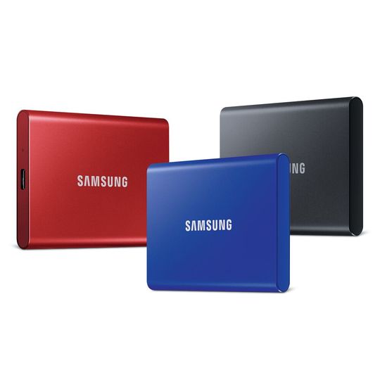 Externe SSD mit hohen Geschwindigkeiten: Samsung PSSD T7.(Bild:  Samsung)