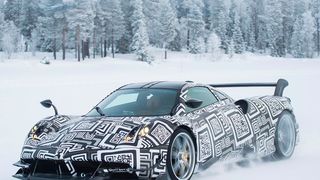 Bosch entwickelt und testet Bremsregelsysteme für den Pagani Huayra BC auf Eis und Schnee. (Bild: Bosch)
