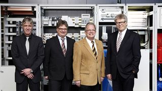 v.l. : Dr. Thomas Steffen, Jens von Kiesling, Rolf von Kiesling, Friedhelm Loh. (Rittal)