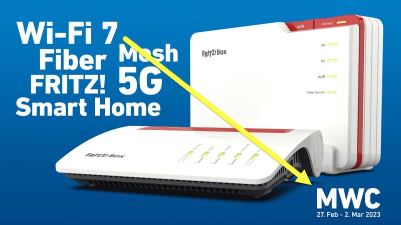 Der zweite Schub an Wi-Fi-7-Routern wurde auf dem MWC in Barcelona Ende Februar 2023 vorgestellt. (Bild: © AVM GmbH)