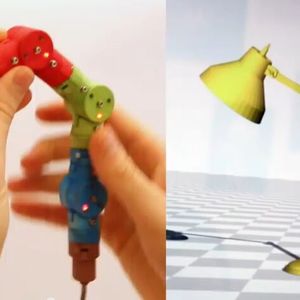 Der wandelbare Joystick lässt sich in jeder Form zusammenbauen und erlaubt so, beliebig geformte Animationsfiguren zu bewegen.