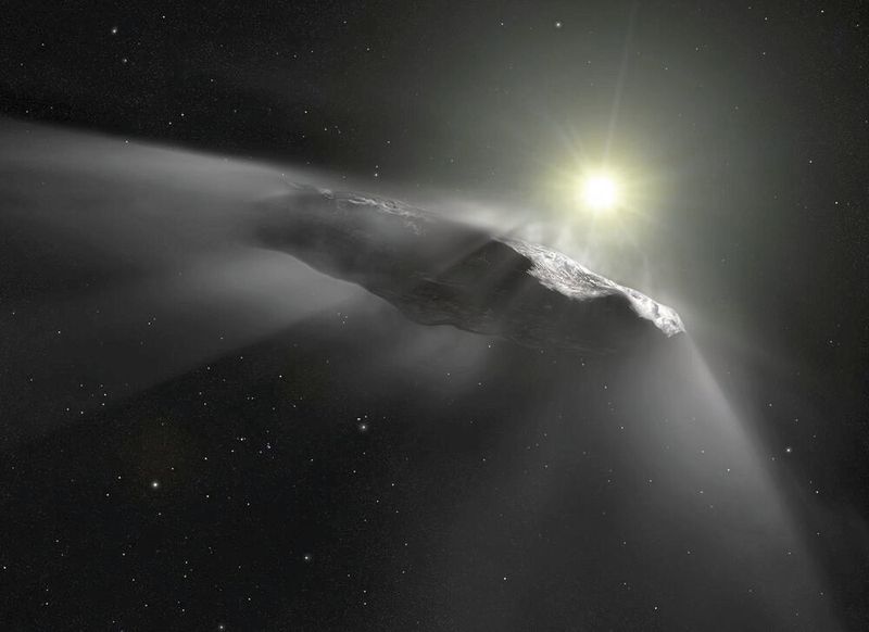 Oumuamua hat zwar seltsame Eigenschaften, ist aber kein außerirdisches Raumschiff. (ESA/Hubble, NASA, ESO, M. Kornmesser)