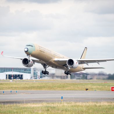 An Airbus A350-1000 ULR on a test flight in Toulouse. (Airbus)
