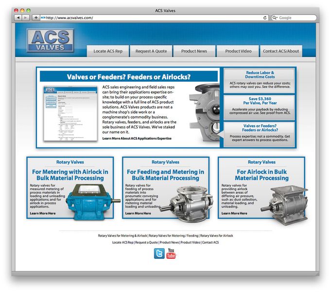 How to chose a valve online: The ACS Valve Selector (Picture: ACS Valves)