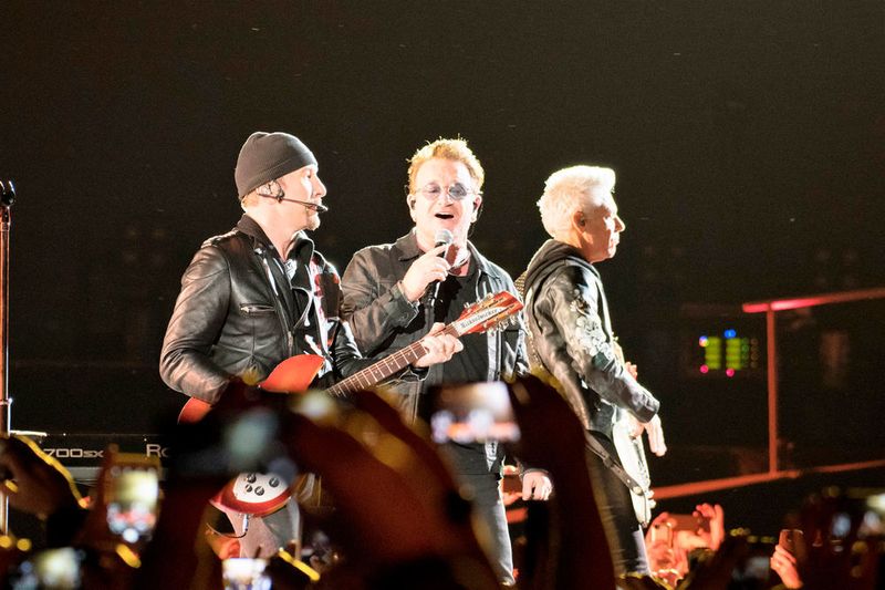 U2 gaben ein kostenloses Konzert auf dem „Dreamfest“. (Â© 2016 by Jakub Mosur Photography / Salesforce)