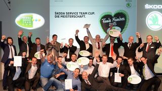 Die Gewinner des „Skoda Service Team Cups“ am zweiten Wettbewerbstag. (Foto: Skoda)