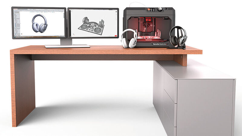 Die Software Maker Bot Print macht den 3D-Druck von Bauteilen direkt aus der CAD-Datei möglich. (Maker Bot)