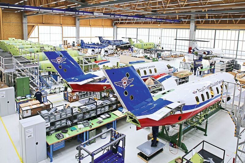 The assembly hall in Stans: The production of structural components made of aluminium for the aircraft is one of the core competences of Pilatus Aircraft Ltd. (Pilatus Aircraft Ltd)